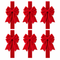 Red Velvet Christmas Cabinet Bows – 6 Pack — product