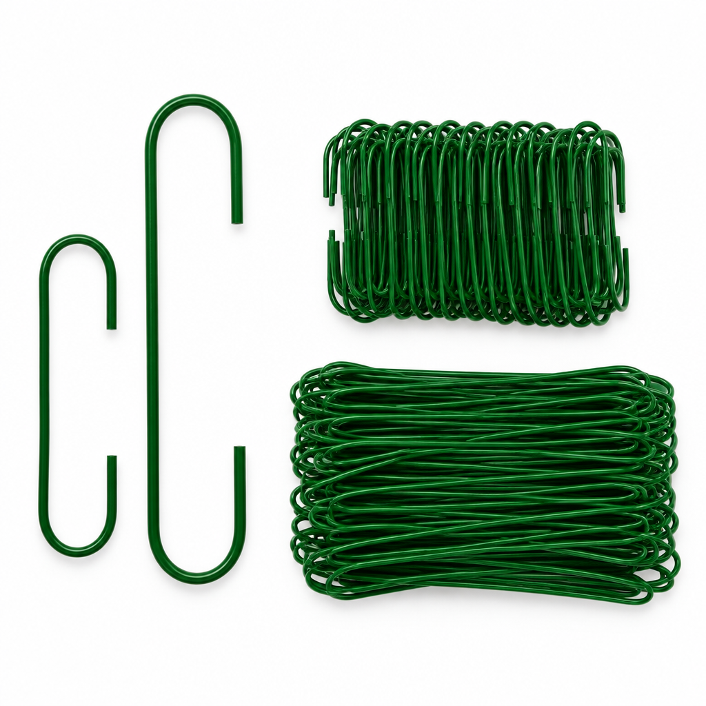 Green Christmas Ornament Hooks – 150 Pack, Two Sizes