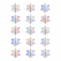 Iridescent 3D Hanging Snowflakes – 15 Piece Set — product