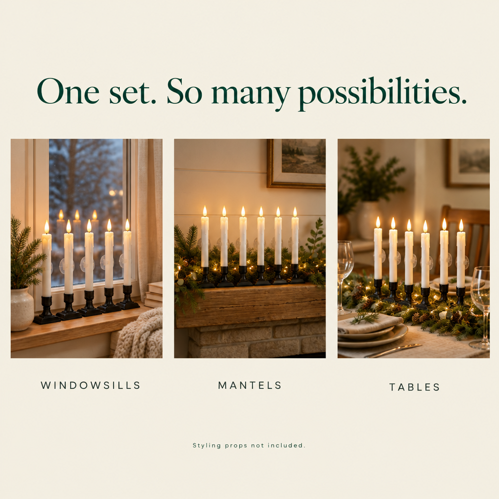 Window Candles with Holders & Remote – 6 Pack — possibilities